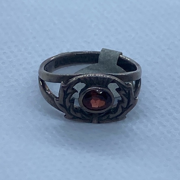 BOGO50 Sterling silver & garnet ring - Picture 1 of 8